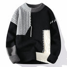 Verasmode-Sweater-Ronan - Stilvoller Patchwork-Pullover für Männer mit hervorragendem Tragekomfort