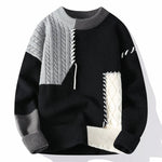 Verasmode-Sweater-Ronan - Stilvoller Patchwork-Pullover für Männer mit hervorragendem Tragekomfort