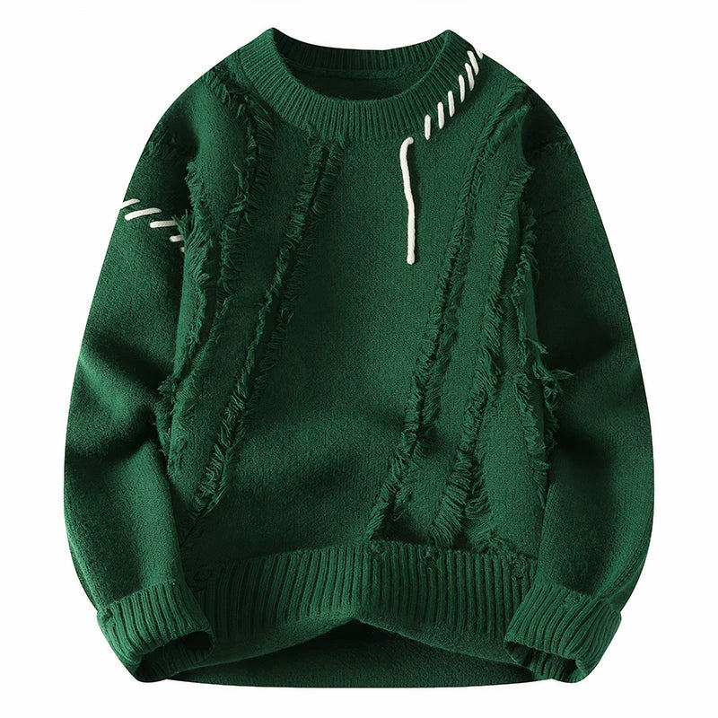 Verasmode-Sweater-Ronan - Stilvoller Patchwork-Pullover für Männer mit hervorragendem Tragekomfort